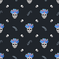 D&iacute;a de los Muertos festival pattern