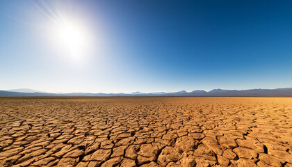 cracked earth in the desert