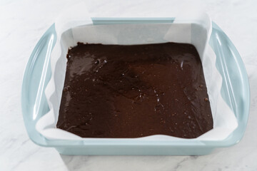 Peppermint brownies from a box mix