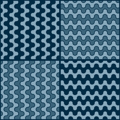 Abstract seamless pattern with waves