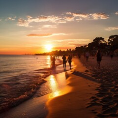 Sunset on the beach