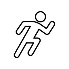  Run - vector icon, running man