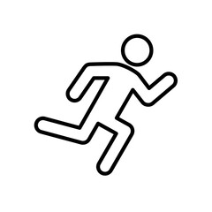  Run - vector icon, running man
