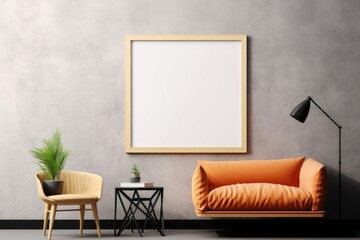 A blank canvas picture frame mockup, offering endless possibilities for customization. Generative AI