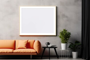 A blank canvas picture frame mockup, offering endless possibilities for customization. Generative AI