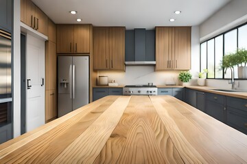 modern kitchen interior with kitchen