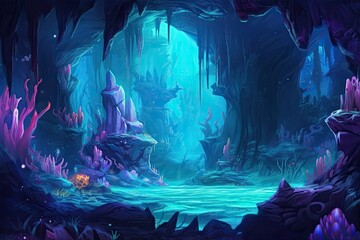 Discover the Enchanting Secrets of a Glowing Underwater Cave: Bioluminescent Creatures and Hidden Wonders Await!, generative AI