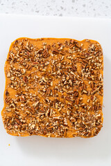 Pumpkin spice fudge with pecans