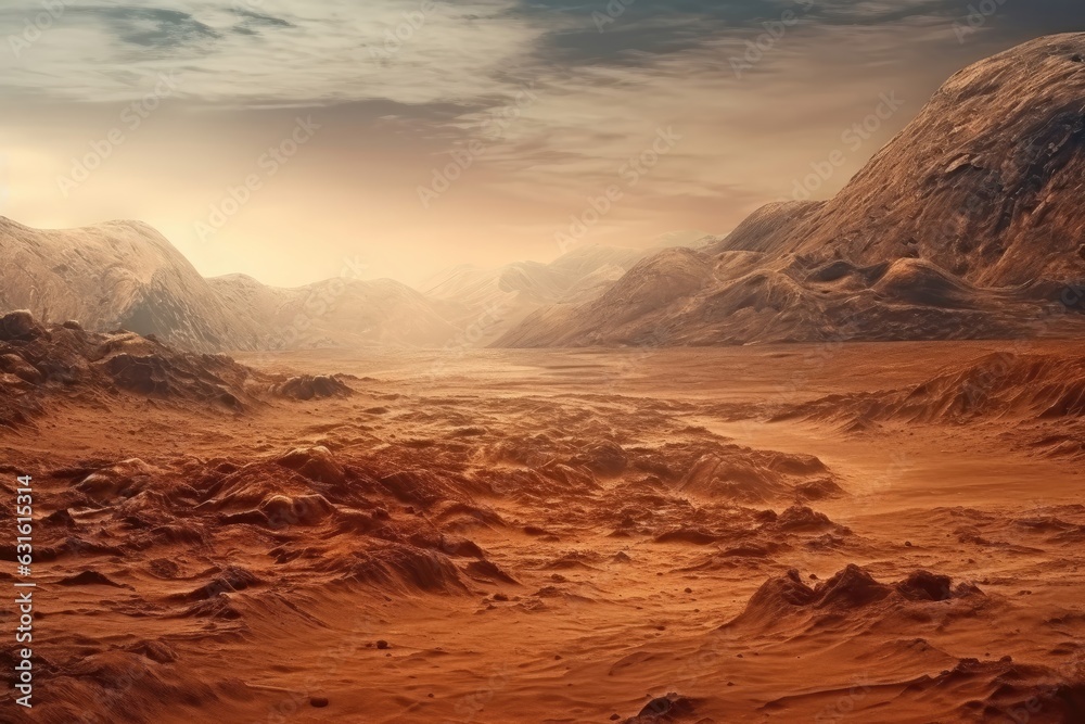 Canvas Prints Extraterrestrial landscape texture background, alien and otherworldly terrain, cosmic and surreal surface