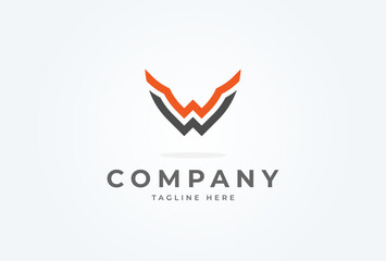 Initial WW logo. monogram logo design combination of letters W and W. Flat Vector Logo Design Template. vector illustration