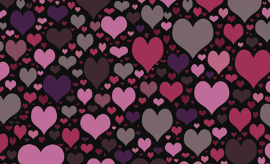 seamless pattern with hearts