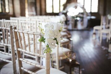 Wedding chairs in a vintage room