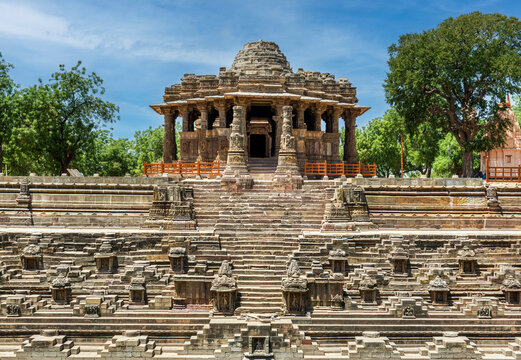 The Sun Temple at Modhera is an ancient Hindu temple located in the western state of Gujarat, India. Built in the 11th century during the reign of the Solanki dynasty, the temple was dedicated to Sun