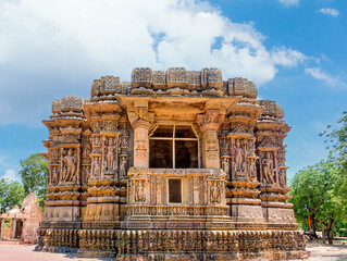 The Sun Temple at Modhera is an ancient Hindu temple located in the western state of Gujarat, India. Built in the 11th century during the reign of the Solanki dynasty, the temple was dedicated to Sun