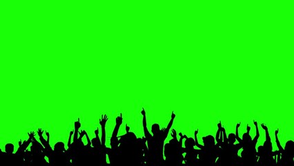 Animated video of the shadows of enthusiastic supporters cheering