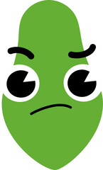 Naklejka premium Papaya Face Confused Thinking