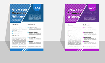 Obraz premium Modern business flyer template.