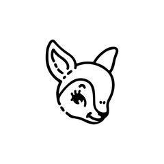 vector illustration of a deer's head