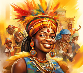 Fototapeta premium happy national day africa Ivory coast, celebration