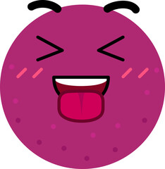 Passionfruit Face Tongue Out Close Eye