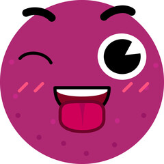 Passionfruit Face Tongue Out Wink