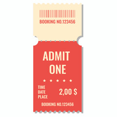 Blank for retro coupon ticket. retro sticker, admit one, vip entry. Vector illustration