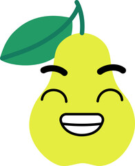 Pear Face Teeth Smile