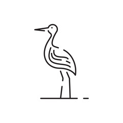 Safari line icon. Wildlife African silhouettes with African wild animals in different habitats. Safari park tour tourists. African Culture Icons