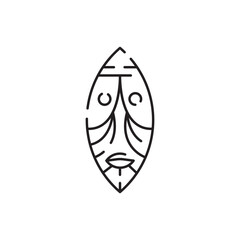 Safari line icon. Wildlife African silhouettes with African wild animals in different habitats. Safari park tour tourists. African Culture Icons