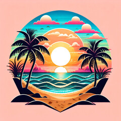 beach with palm trees