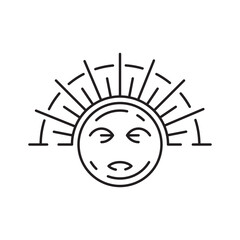 Safari line icon. Wildlife African silhouettes with African wild animals in different habitats. Safari park tour tourists. African Culture Icons