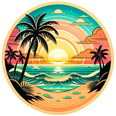 beach with palm tree