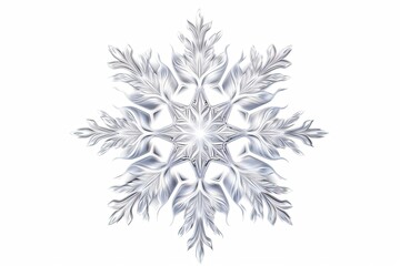 Intricate Snowflake Design: Glistening White Patterns for Winter Magic, generative AI