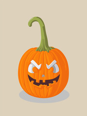 Halloween Pumpkin Element Vector Isolated Illustration. Autumn Pumpkin Icons Monsters Faces. Treat or Trick Fantasy Fun Party Celebration. Adobe Illustrator Artwork