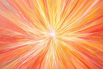 Warm Orange and Yellow Glowing Sunburst: Radiating Light and Energy, generative AI