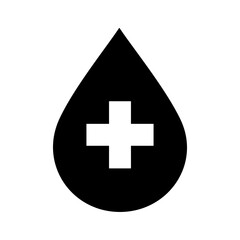 Fototapeta premium Blood drop icon icon signs set on white background 