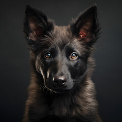 belgian shepherd puppy portrait