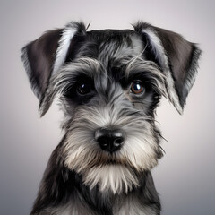 miniature schnauzer puppy portrait