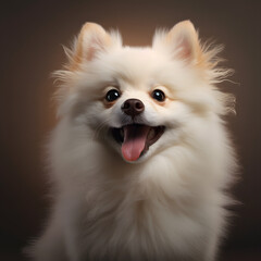 white spitz puppy