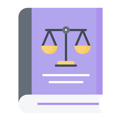 Law Book Flat Icon
