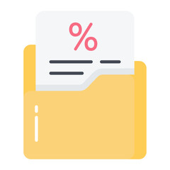 Tax Folder Flat Icon