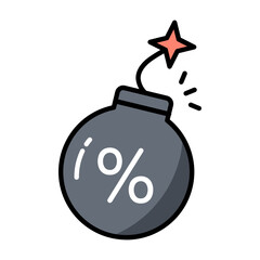 Tax Deadline Line Color Icon