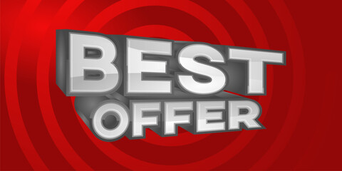 Best Offer Text Effect With Abstract Background