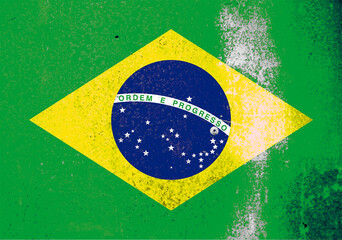 Brazilian flag texture as background