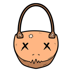 Illustration of characters bag