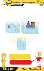 Obraz premium Physics, pressure and lifting force, archimedes principle, pressure of liquids and gases, Pascal's law, pressure of solids, Next generation problems, two boys speech bubble, template, experiment 