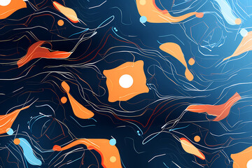 Naklejka premium abstract swirl wave lines colorful web background Generative Ai