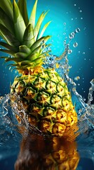 Ananas Splashing Juice Everywhere! Commercial Photography.