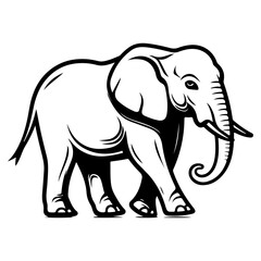 elephant vector illustration logo