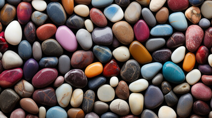 Fototapeta na wymiar A detailed close-up of various rocks with different textures and colors
